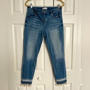 Detailed Loft Jeans. Size 10.